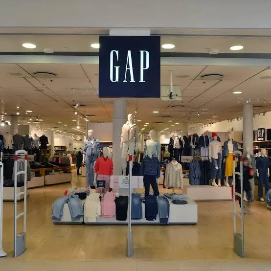 Interior sales floor of a Gap store